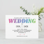 Waterverf Regenboog Trouwdag 'Liefde Wint' Kaart (Staand voorkant)