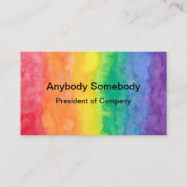 Waterverf regenboog Uitslag Visitekaartje