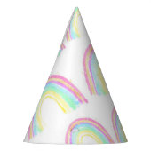 Waterverf Regenboog Verjaardag Feesthoedjes (Links)