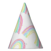 Waterverf Regenboog Verjaardag Feesthoedjes (Rechts)