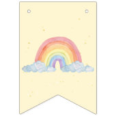 Waterverf regenboog verjaardagsfeest vlaggetjes (Eerste vlag)