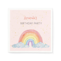 Waterverf regenboog verjaardagsfeestje verledenPap