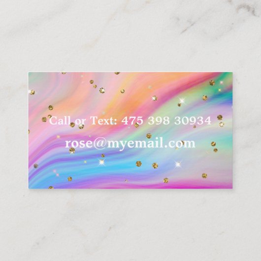 waterverf regenboog visitekaartje (Achterkant)