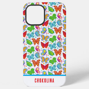 Waterverf Regenboog Vlinders Kinderen Gepersonalis iPhone 12 Pro Max Hoesje