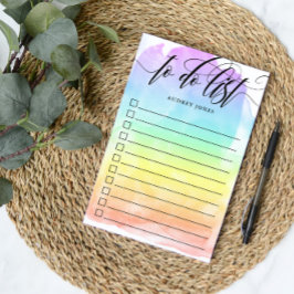 Waterverf regenboog wasvakje om lijst uit te voere post-it® notes