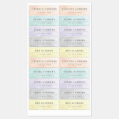 Waterverf Regenboog Waterdichte Naam Labels (Vel)