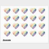 Waterverf Regenboog Wolk Hart Stickers (Vel)