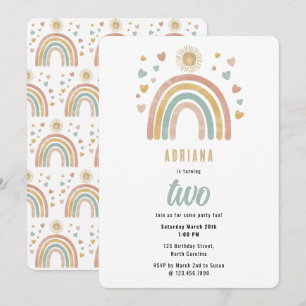 Waterverf regenboog zondag kaart