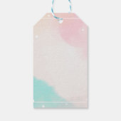 Waterverf regenboogaardbei cadeaulabel (Achterkant)