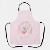 Waterverf regenboogaardbei schort (Voorkant)