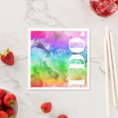 Waterverf regenboogalcohol servet (Insitu)