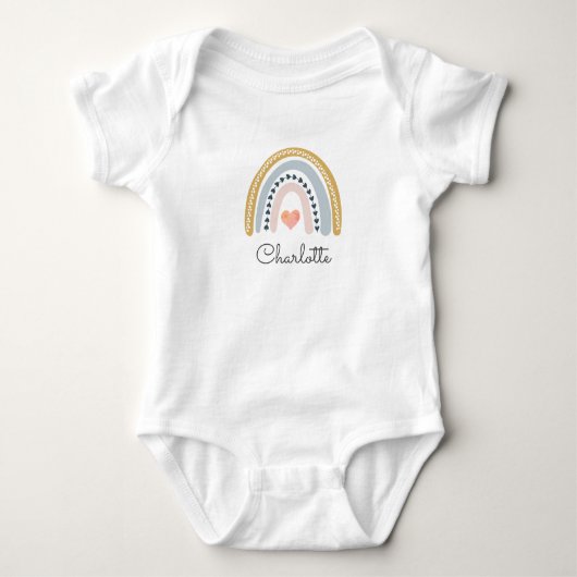 Waterverf RegenboogBaby Romper (Voorkant)