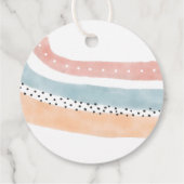 Waterverf regenboogBaby shower Dank u Labels geven (Achterkant)