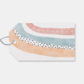 Waterverf regenboogBaby shower Dank u Labels geven Cadeaulabel (Achterkant Horizontaal)