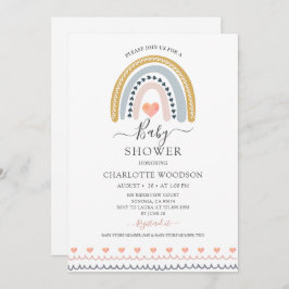 Waterverf regenboogBaby shower Kaart