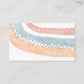 Waterverf regenboogBaby shower Luierspoel Informatiekaartje (Achterkant)