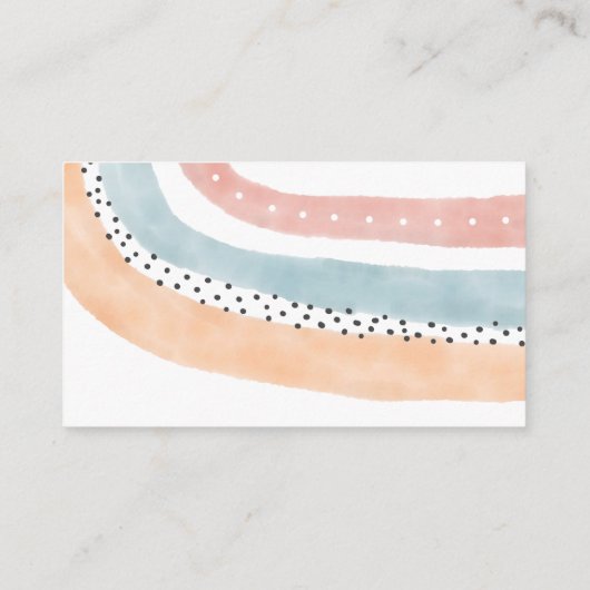 Waterverf regenboogBaby shower Luierspoel Informatiekaartje (Achterkant)