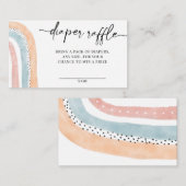 Waterverf regenboogBaby shower Luierspoel Informatiekaartje (Voorkant / Achterkant)