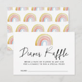 Waterverf regenboogBaby shower LuierspoelKaart Informatiekaartje (Voorkant / Achterkant)