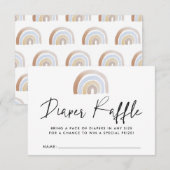 Waterverf regenboogBaby shower LuierspoelKaart Informatiekaartje (Voorkant / Achterkant)