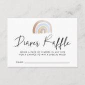 Waterverf regenboogBaby shower LuierspoelKaart Informatiekaartje (Voorkant)