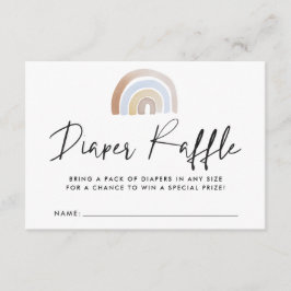 Waterverf regenboogBaby shower LuierspoelKaart Informatiekaartje