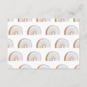 Waterverf regenboogBaby shower LuierspoelKaart Informatiekaartje (Achterkant)