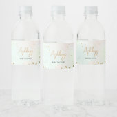 Waterverf regenboogBaby shower Waterfles Etiket