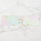 Waterverf regenboogBaby shower Waterfles Etiket (Enkel label)