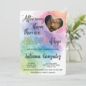 Waterverf regenboogBaby Ultrasound Shower Kaart (Staand voorkant)