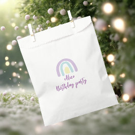 Waterverf regenboogblauw lila geel Birthday Bedankzakje