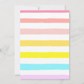 Waterverf regenboogblesse stripes Verrassendag Kaart (Achterkant)