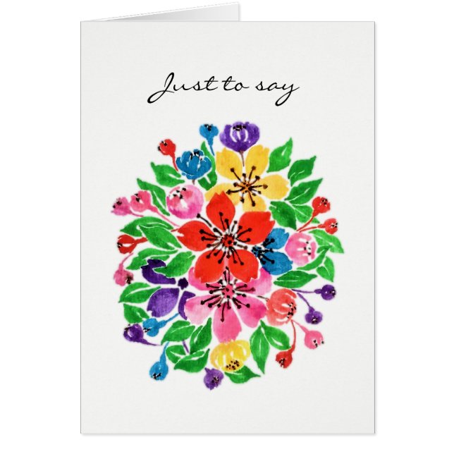 Waterverf regenboogbloemen (Voorkant)