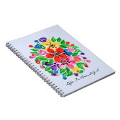 Waterverf regenboogbloemen notitieboek (Rechterzijde)