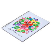 Waterverf regenboogbloemen notitieboek (Linkerzijde)