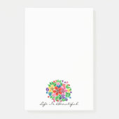 Waterverf regenboogbloemen post-it® notes (Voorkant)