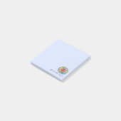 Waterverf regenboogbloemen post-it® notes (Schuin)