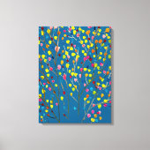 Waterverf regenboogbomen canvas afdruk (Voorkant)