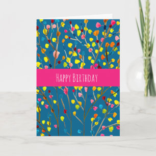 Waterverf regenboogbomen kaart