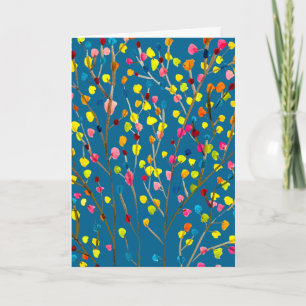 Waterverf regenboogbomen kaart