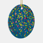 Waterverf regenboogbomen keramisch ornament (Rechts)