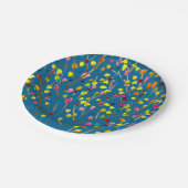 Waterverf regenboogbomen papieren bordje (Gekanteld)