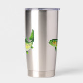 Waterverf regenboogforel geïsoleerde drinkbeker (Links)