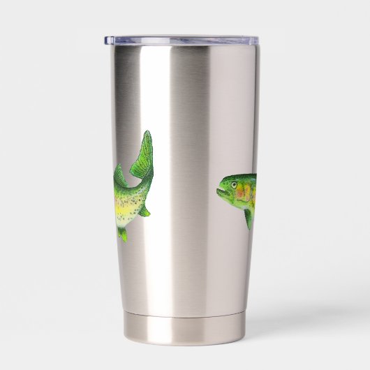 Waterverf regenboogforel geïsoleerde drinkbeker (Rechts)