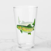 Waterverf regenboogforel glas (Voorkant)