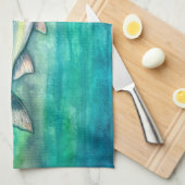 Waterverf regenboogforel theedoek (Quarter Fold)