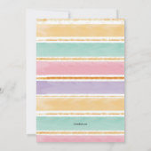 Waterverf regenboogfoto Birthday Party Kaart (Achterkant)