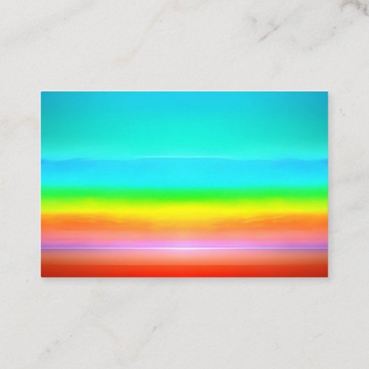 Waterverf regenbooggradiënt met QR-code Visitekaartje (Achterkant)