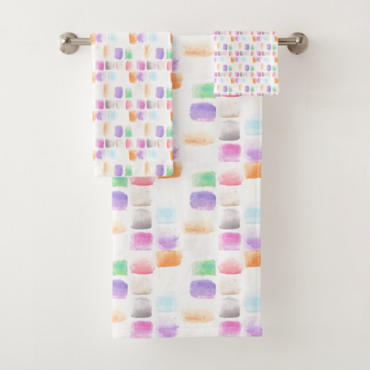 Waterverf regenbooghandschilderingen bad handdoek (Insitu)