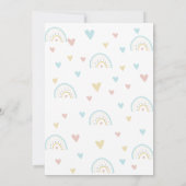 Waterverf regenbooghart roze blauw 1 oktober kaart (Achterkant)